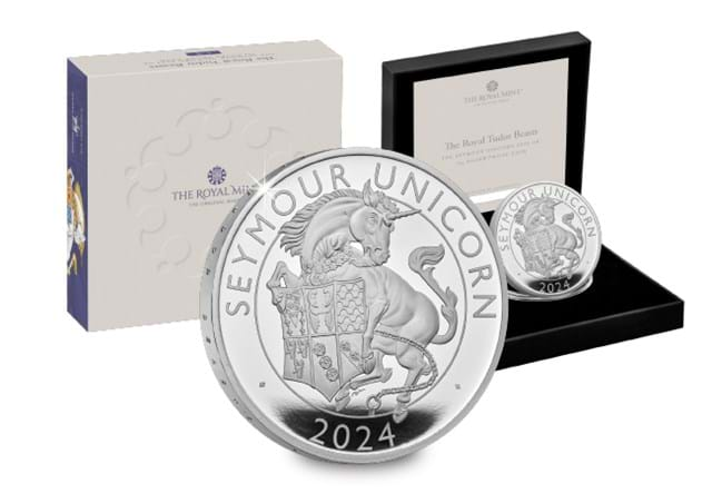 Royal Tudor Beasts Unicorn Silver Whole Product