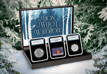 This collection houses the The Lion, the Witch and the Wardrobe BU 50p alongside the 1950 Half Crown issued in the year the novel was published and the 1998 The Lion, the Witch and the Wardrobe stamp