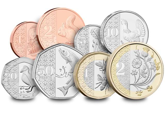 UK New Coinage BU Reverses