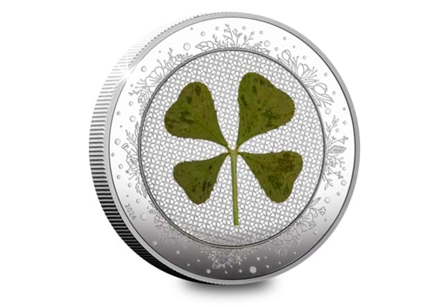 Lucky Coins 4 Leaf Clover Coins Round Collectors Coins Silver Color Coin  Collections Good Luck Charms with 1 Piece Black Flannel Storage Bag for  Women