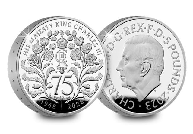 KCIII 75Th Birthday Silver Piedfort Obverse Reverse