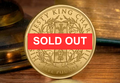 This Gold Proof £5 coin has been issued to commemorate the 75th Birthday of King Charles III. The coin design has been inspired by Charles II crown. Struck from Pure Gold to a proof finish. EL 30