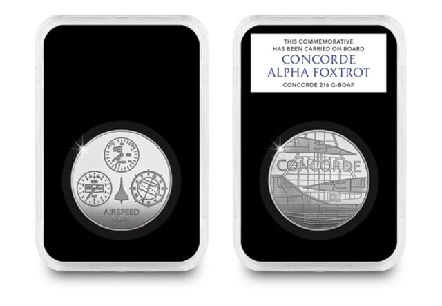 Concorde Silver Plated Medal Obv Rev In Everslab