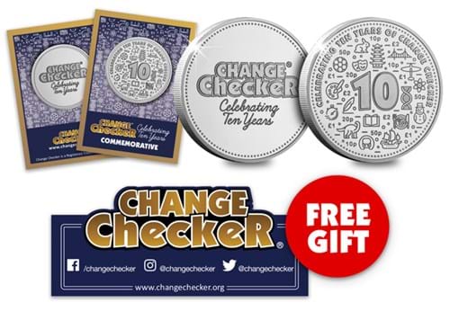 Change Checker Celebrating 10 Years Silver Medal Obv Rev And Magnet