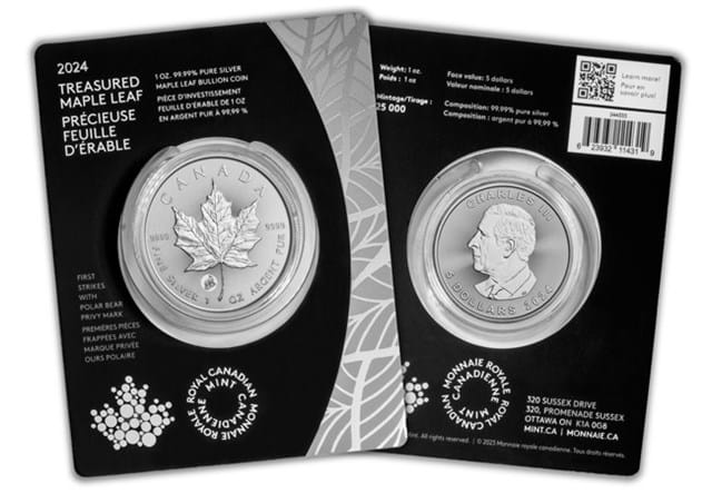 Canada 2024 Maple Leaf Bullion Coin Obv Rev In Card