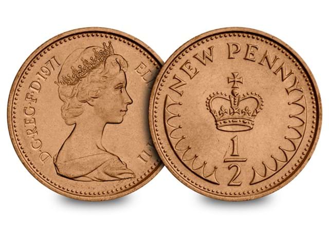 UK 1971 New Half Penny Obv Rev