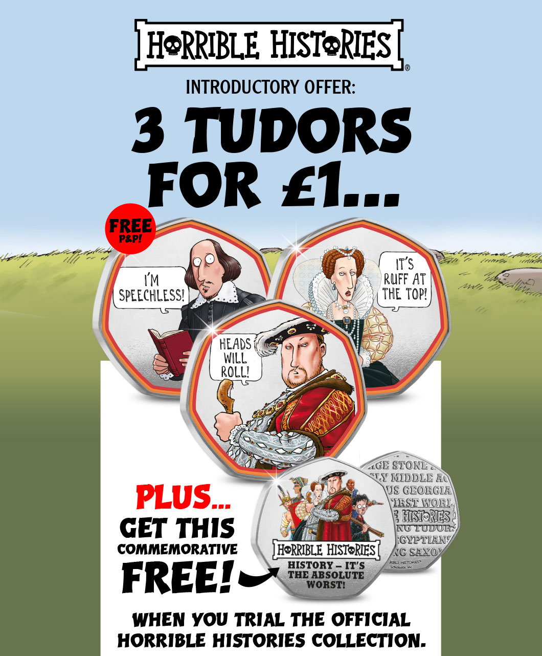 Introductory Offer: 3 Tudors for £1