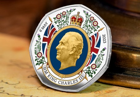 King Charles Coin CR iii of England Gold Challenge Medal