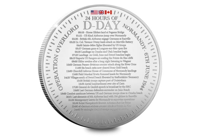 D Day Silver 5Oz Medal Obv