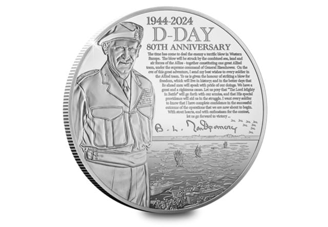 D Day Silver 5Oz Medal Rev