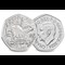 722M UK 2024 Stegosaurus BU 50P Pack Coin Obverse And Reverse