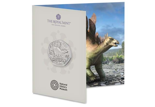 722M UK 2024 Stegosaurus BU 50P Pack From The Outside