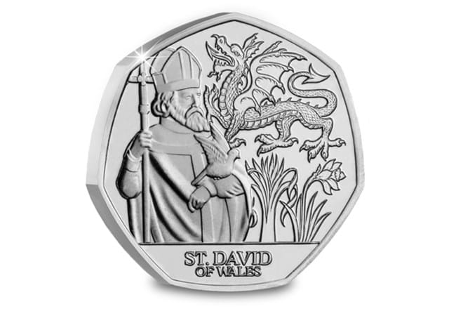 Patron Saints BU 50Ps St. David Rev