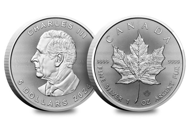 2024 Canadian Maple Leaf Silver Bullion Obv Rev