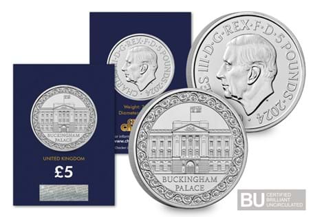 This £5 coin has been issued featuring Buckingham Palace. It has been struck to a Brilliant Uncirculated quality and protectively encapsulated in Change Checker packaging.