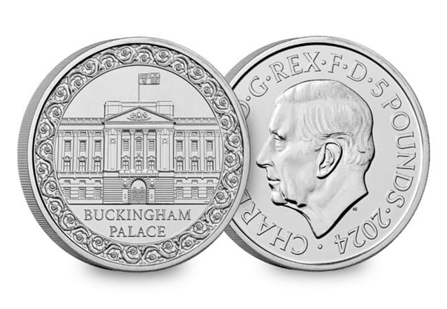 2024 UK Buckingham Palace CERTIFIED BU £5 obverse and reverse