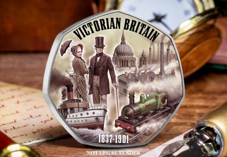 This commemorative features original artwork depicting Victorian Britain.