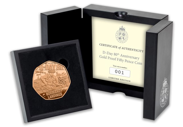 D Day 80Th IOM Gold 50P Normandy Landings Box Shot