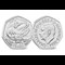 855L UK 2024 Diplodocus BU 50P Pack Coin Obverse Reverse