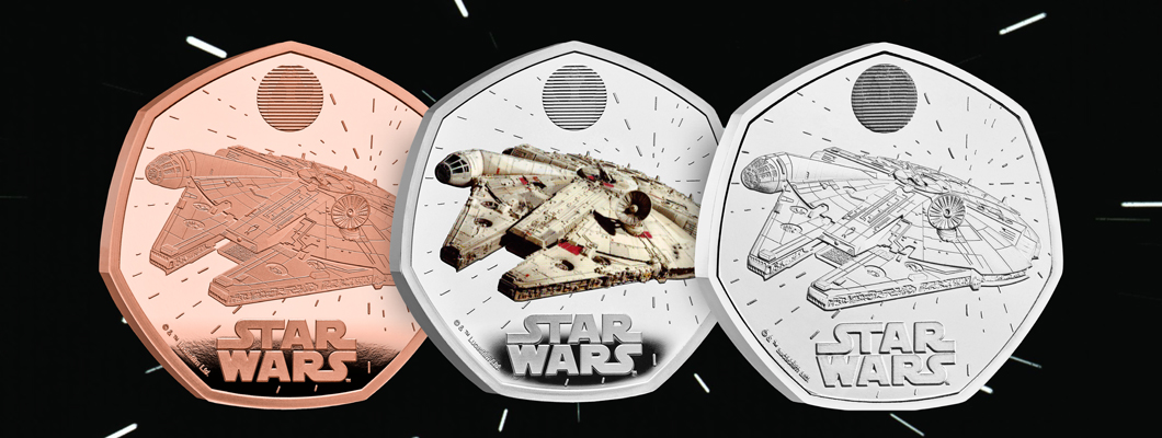 The UK 2024 Star Wars Millennium Falcon 50p Coin Range