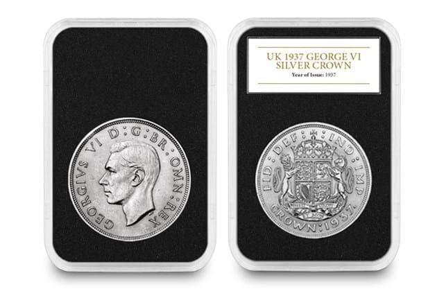 UK 1937 George VI Silver Crown Obv Rev In Everslab