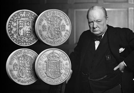 This Churchill WWII Half Crown Set includes Half Crowns issued in 1874, 1965, 1939 and 1945. Arrives presentation box and a certificate of authenticity.