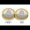 NAT9 UK 2024 National Gallery Silver Proof Piedfort £2 Coin In Comparison Next To A Standard £2 Coin