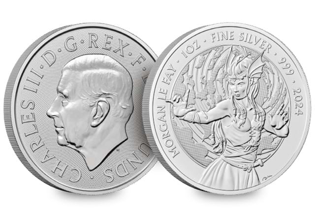 HRG3 Morgan Le Fay Bullion 1Oz Silver Coin Obverse And Reverse
