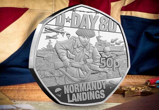 2024 D Day 80Th Normandy Landings IOM Silver 50P Lifestyle