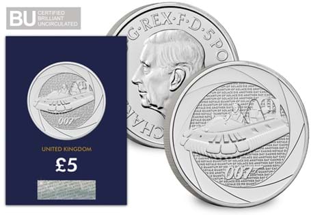 This £5 coin has been issued to celebrate the Bond films of the 00s! It has been struck to a Brilliant Uncirculated quality and protectively encapsulated in Change Checker packaging.