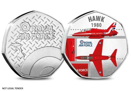 Officially licensed by the RAF and featuring an intricate BEA Systems Hawk design, this unique commemorative pays tribute to the Red Arrows.