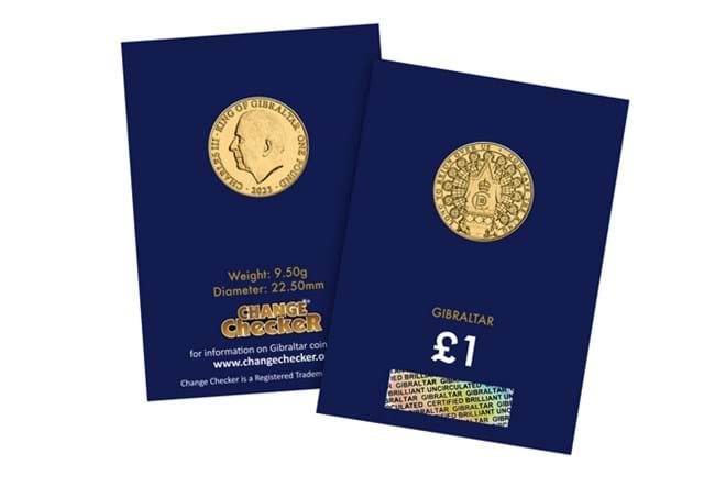 2023 Gibraltar Coronation Round Pound in cards