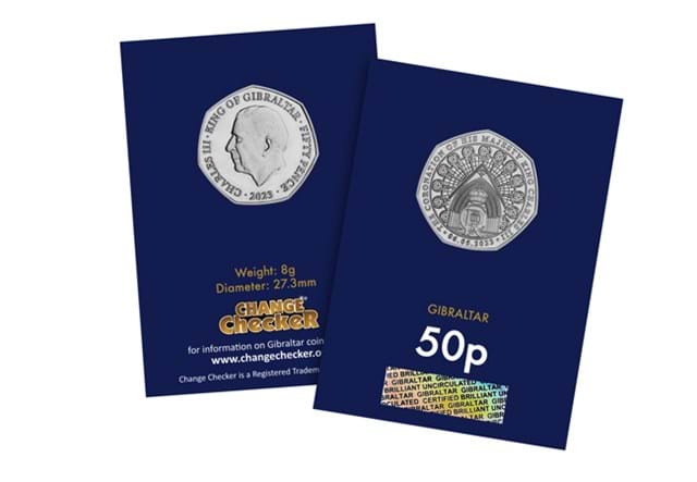 2023 Gibraltar Coronation 50p in cards