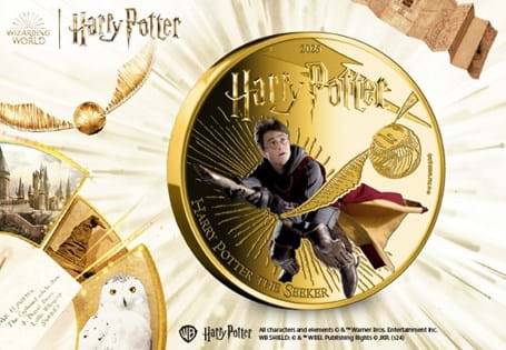 In partnership with Warner Bros., the NEW Harry Potter Gold-Plated coin features Harry as a Quidditch seeker in vivid colour. Buy now to gain priority access to the exclusive collection!