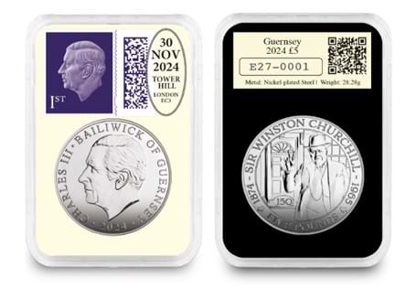 This DateStamp™ issue features the 2024 Guernsey Sir Winston Churchill £5. It has been officially postmarked on 30th Nov 2024. EL: 500