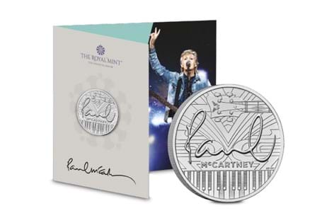 Your United Kingdom £5 honours an icon in British Music - Paul McCartney. Struck to Brilliant Uncirculated Quality, the coin comes presented in official Royal Mint packaging.