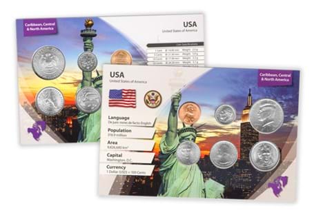 Celebrate American history with six genuine uncirculated United States coins spanning nearly five decades of coinage.