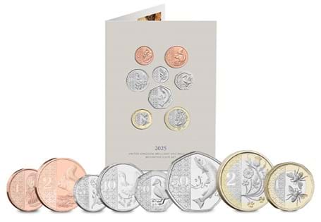 The UK 2025 BU Pack includes the definitive coins in King Charles III's reign. From the 1p to the £2, each coin has been struck to Brilliant Uncirculated Quality.