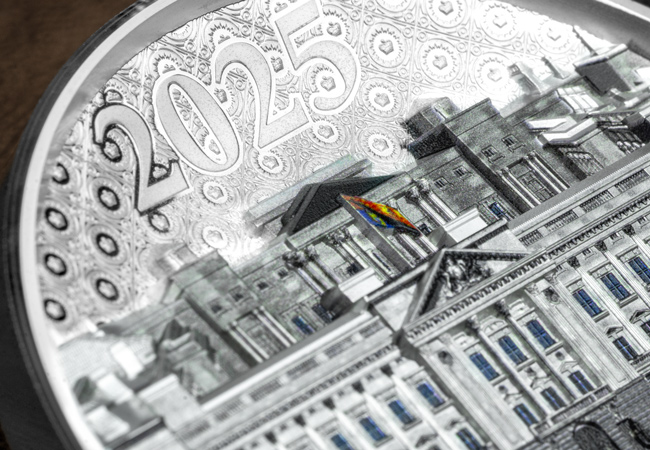 The Ultra-High Relief Buckingham Palace Silver 5oz Masterpiece