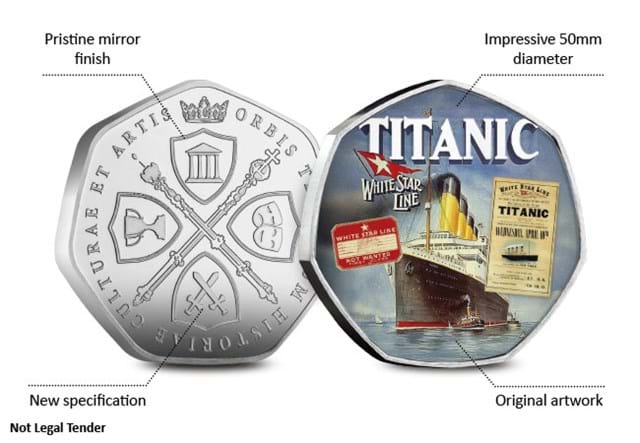 DN 2025 Titanic 50Mm Heptagonal Commemorative Product Images 3