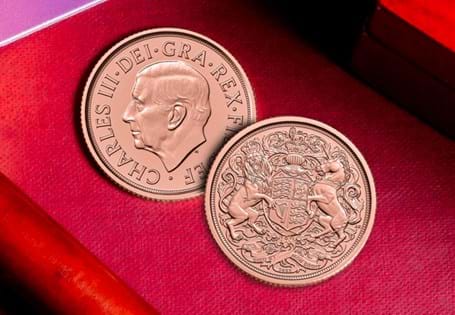 This 1/4 Gold Bullion Sovereign was struck to commemorate the life of Queen Elizabeth II and is the first coin to feature the design of King Charles III on the obverse. 