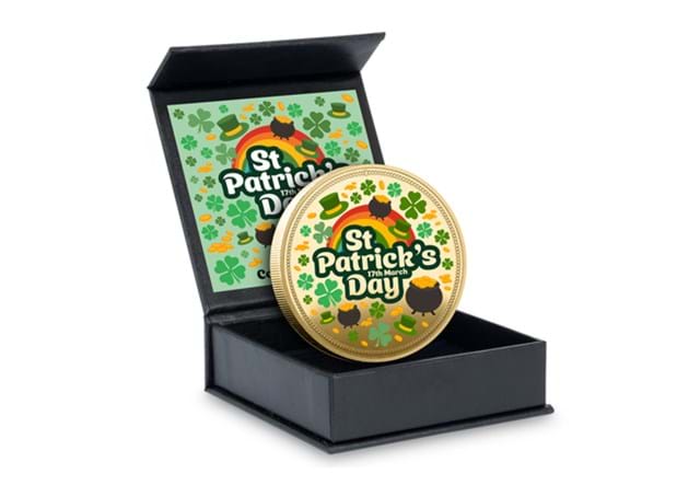 St Patrick S Day Gold Commemorative Box Shot