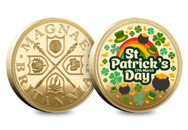 St Patrick S Day Gold Commemorative Obv Rev