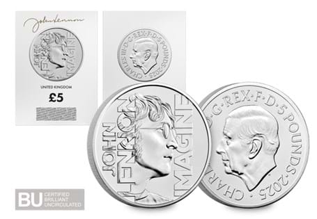 The Royal Mint have released another £5 coin in the Music Legends series, celebrating the icon John Lennon. It is struck to a Brilliant Uncirculated quality and encapsulated in exclusive packaging.