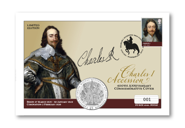 JUST £29.99: Secure the BRAND NEW King Charles I Proof £5 Coin Cover