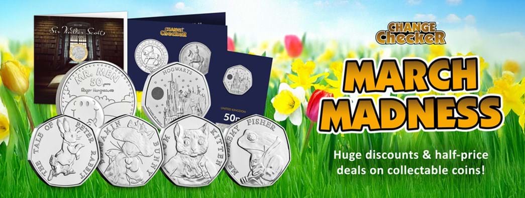 Huge discounts & half-price deals on collectable coins!