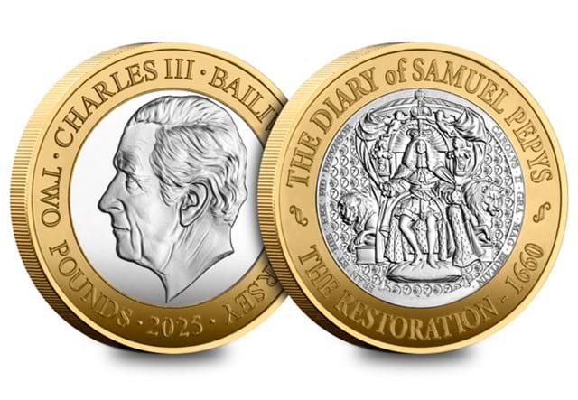 2025 Samuel Pepys Silver £2 The Restoration ALL OBV REV
