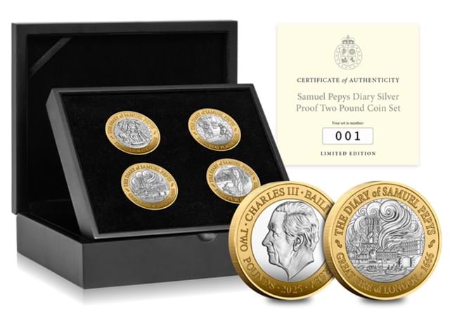 2025 Samuel Pepys Silver £2 Set Box Shot