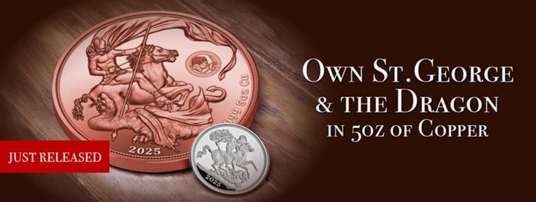 As You've Never Seen Before - St. George & the Dragon in 5oz of Copper