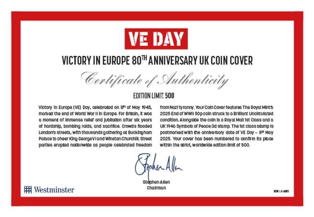 DN 2025 VE Day BU 50P Cover Product Images 2